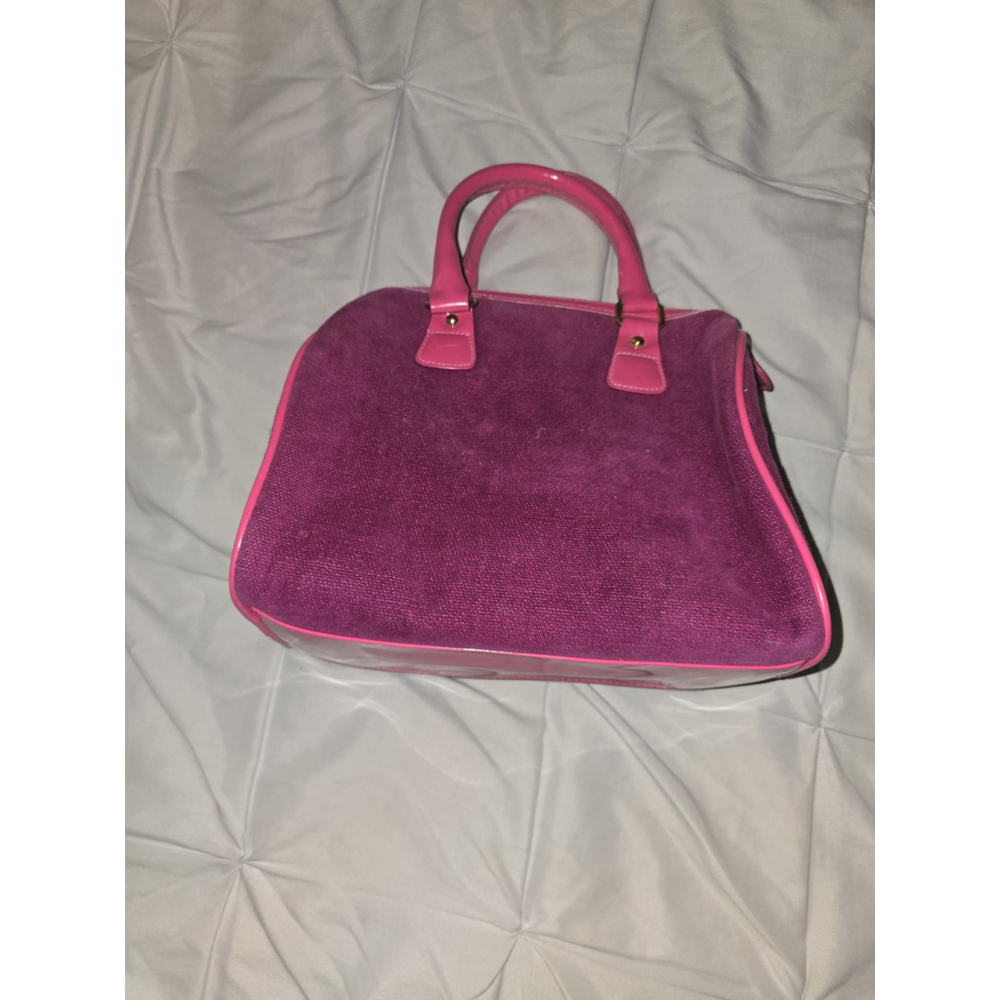 Victoria's Secret Love magenta faux suede velvet cosmetic bag - Picture 2 of 4